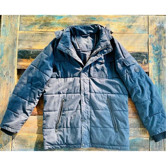 💥 Like New | Nautica | Down Puffer Winter Jacket | Navy | Size Medium 💥 - Picture 3 of 8